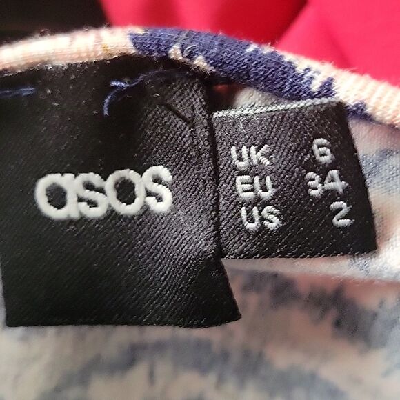 NEW Asos Midi Bodycon Dress Brown Black Animal Print Sexy Fitted Stretch XS 2 - Picture 5 of 6